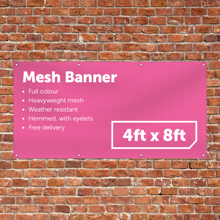 4ft x 8ft Mesh Banner - UK Banner Printing